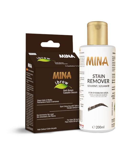 Ibrow Regular Pack Dark brown with Stain Remover, Mina