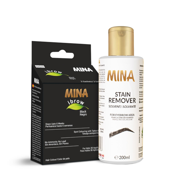 Ibrow Regular Pack Black with Stain Remover, Mina
