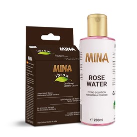 Ibrow Dark Brown Regular pack with Rose Water, MINA