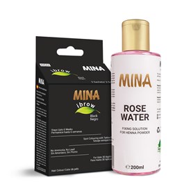 Ibrow BLACK Regular pack with Rose Water, MINA