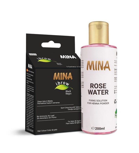 Ibrow BLACK Regular pack with Rose Water, MINA