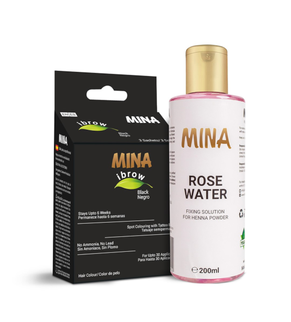 Ibrow BLACK Regular pack with Rose Water, MINA