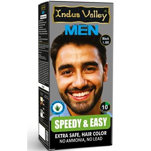 Men Black Hair Color 1.00 Speedy & Easy, 220ml, Indus Valley