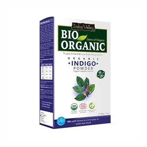 Organic indigo powder, 100% natural  ECOCERT, 2x 100 g, Indus Valley