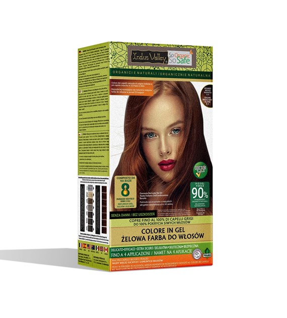 Gel colour Medium Copper Blonde 8.4, Indus Valley