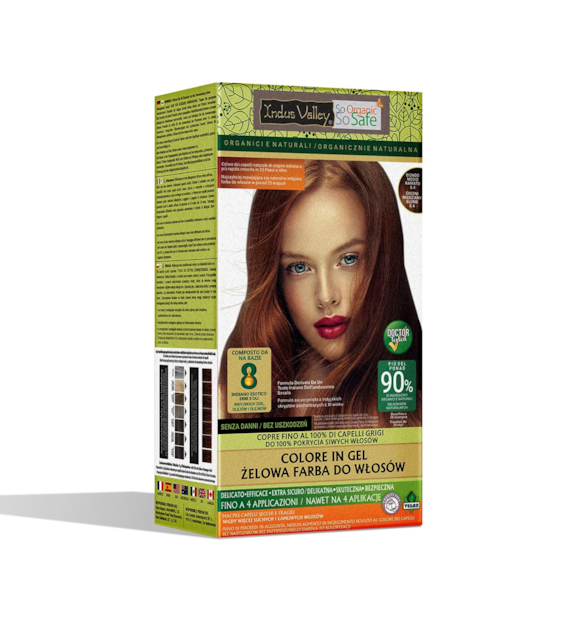 Gel colour Medium Copper Blonde 8.4, Indus Valley