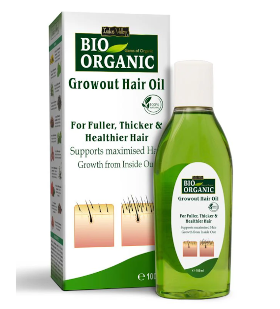 Bio Organic Growout Hair Oil, 100ml, Indus Valley