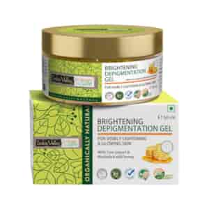Brightening Depigmentation Gel for Reducing Pigmentation, Dark Spots and Blemishes With Cow Yogurt & Mashobra Honey, 50ml, Indus Valley