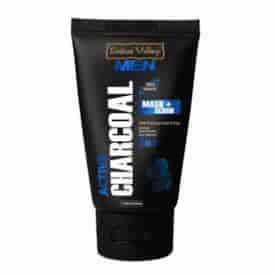 Men Active Charcoal Face Mask & Scrub 2-in-1, 100ml, Indus Valley