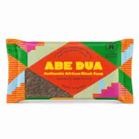 Authentic African Black Soap from Ghana, COCONUT OIL, SHEA BUTTER and HONEY, COSMOS NATURAL, 100 g, ABE DUA